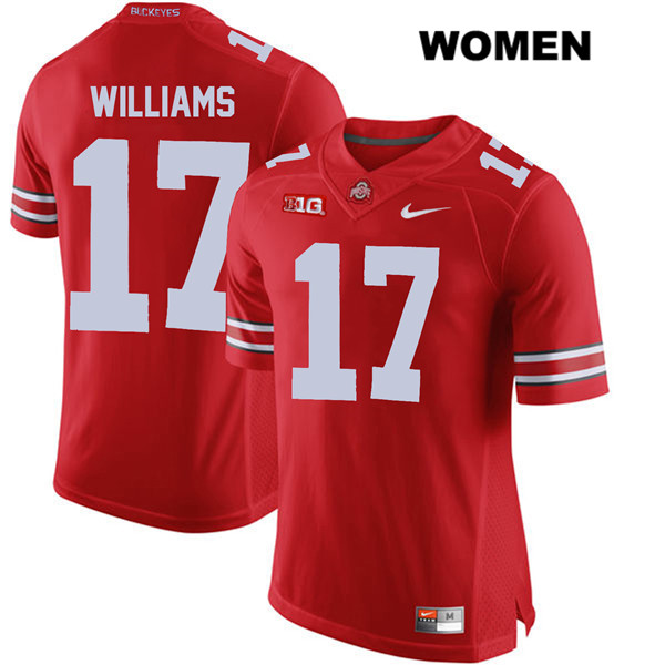 Ohio State Buckeyes Women's Alex Williams #17 Red Authentic Nike College NCAA Stitched Football Jersey YK19Z46TM